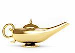 Symbol performance of desires - magic lamp. Object over white