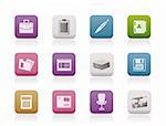 Business and office icons - vector icon set