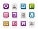 Business, finance and office icons - vector icon set