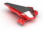 Solar concept car in 3d