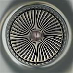 Gas Turbine Jet Engine in 3d