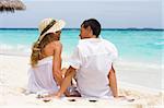 A happy young couple on a beach