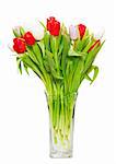 beautiful bouquet of tulips in vase