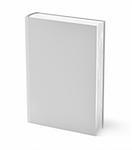 Gray book isolated on white . Clean cover. White background.