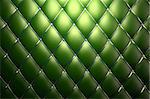 Green genuine leather pattern background in 3D
