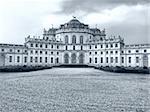 La Palazzina di Caccia di Stupinigi ancient royal residence - high dynamic range HDR - black and white