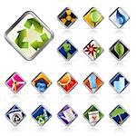 Realistic Icon - Ecology - Set for Web Applications - Vector