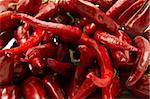 Bunch of peppers isolated on white background