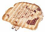 Grilled Cheese or Tuna Melt Sandwich Panini Isolated on White with a Clipping Path.