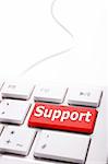 support key on keyboard showing contact us or service concept