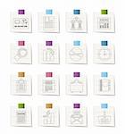 Business and Office Realistic Internet Icons - Vector Icon Set 3