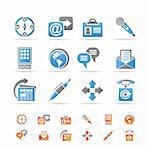 Business, office and internet icons - vector icon set