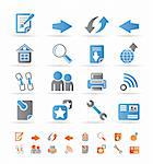 Website navigation and computer icons - vector icon set