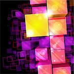 3d bright abstract background - vector illustration