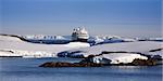 Big cruise ship in Antarctic waters