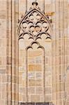 Architectural detail - Gothic arch on the Prague castle in Prague.   Prague castle, Prague, Czech republic.