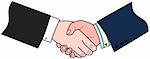 a business handshake vector illustration