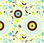 Seamless pattern petro floral, Vector Illustration