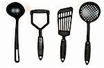 Isolated group of kitchen utensils