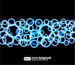 Eps10 bright light effects blue background. Vector design template.