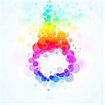 Colorful transparent rainbow bubbles background. Vector illustration