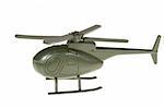 Toy Military Helicopter, photo on the white background