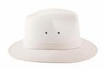 white fashion hat for safari, travel concept