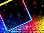 Vector - Disco Abstract Square Box on Black Background