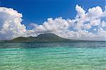 View of the Caribbean island Nevis from Saint Kitts.