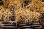 hay at haylofts close-up as a background