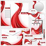 Business templates. Corporate style. Card, pen, cd, note-paper, envelope.