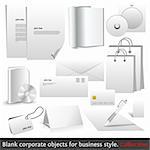 Blank corporate objects for business style. Set of modern  design elements of your design work.