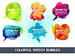 abstract colorful speech bubbles vector illustration