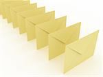 Illustration of an envelopes for mail on a white background