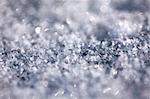 Snow macro with shallow depth of field