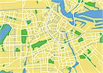 Vector illustration  map of Amsterdam.