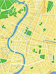 Layered vector map of Bangkok.