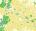 Vector illustration  map of Berlin.