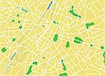 Vector illustration map of Brussels.