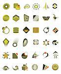 set of 36 icons and design-elements