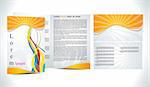abstract brochure with wave concept vector illustration