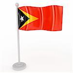 Illustration of a flag of East Timor on a white background