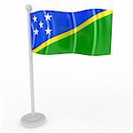 Illustration of a flag of Solomon Islands on a white background