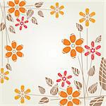 Vector illustration - modern background with flowers