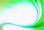 Vector illustration of green abstract background made of light splashes and curved lines
