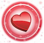 Vector - Happy Valentine's Day Neon Heart Bubbles Background
