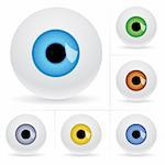 Eye balls. Vector illustration on white background