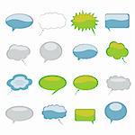 Various speech and thought bubbles set