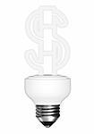 Energy saving light bulb - dollar sign
