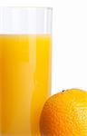 juice orange isolated on white